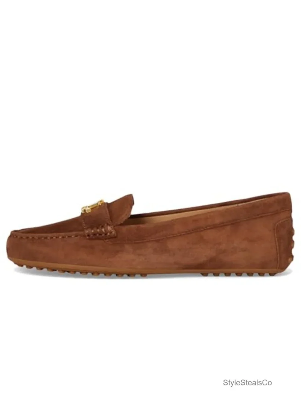 Women's Suede Loafers Leather Lining Slip On Flats